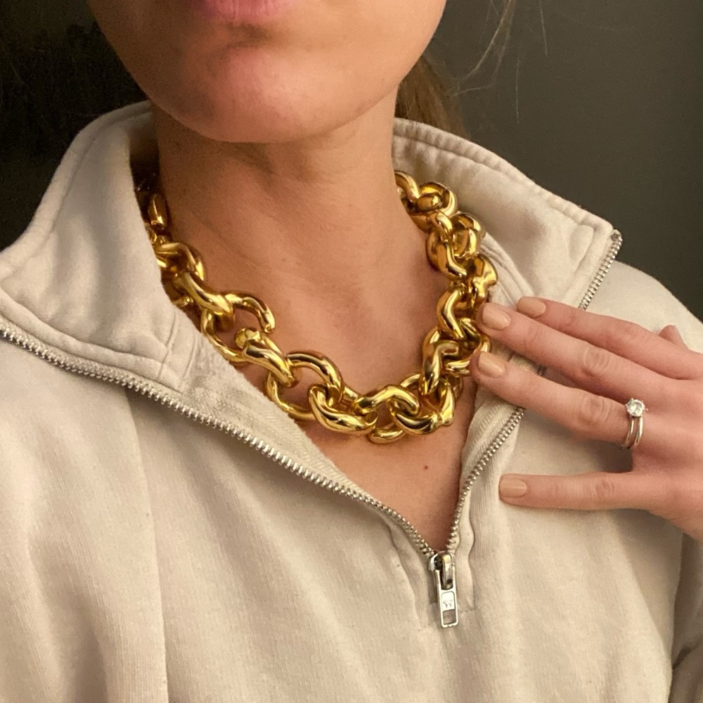 Chunky Solid Gold Chain Necklace